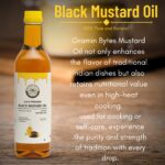 Cold Press Black Mustard Oil 100% Pure & Natural (1Liter) Gramin Bytes - Image 3