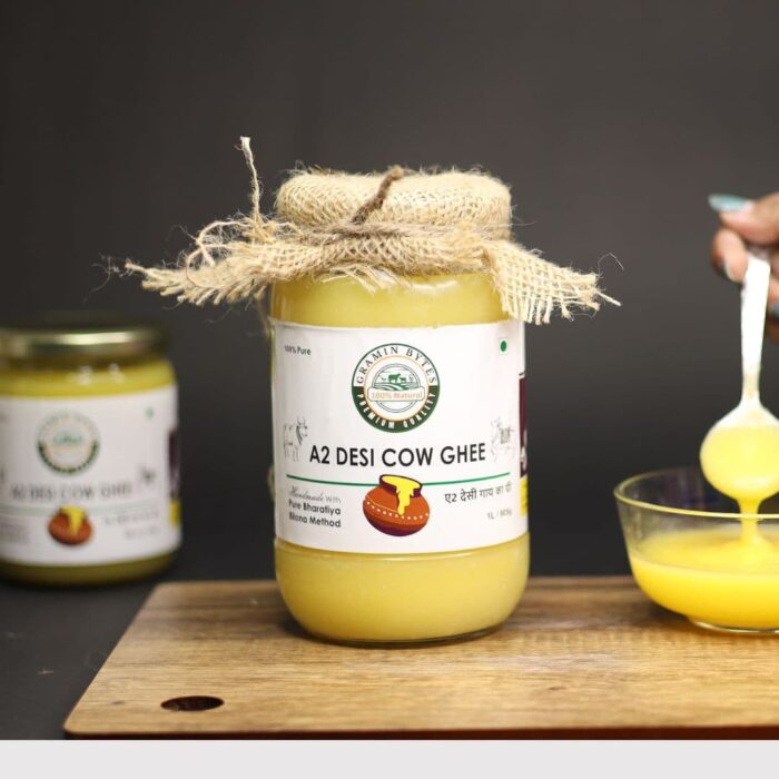 A2 Desi Cow Ghee 100% Pure, Traditional & Handcrafted (1 Liter / 905g)